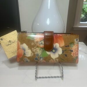 Patricia Nash APRICOT BLOSSOMS Nazari Wallet Floral Pattern NWT